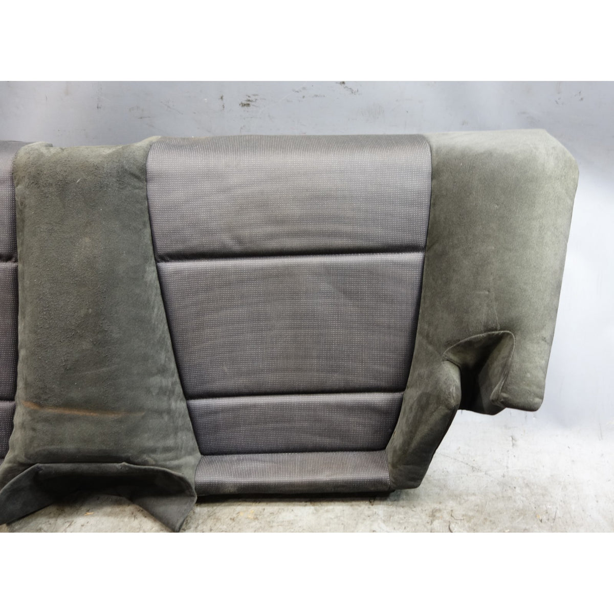00-06 BMW E46 Convertible Rear Seat Bottom Bench Black Laser Cloth Alcantara OEM