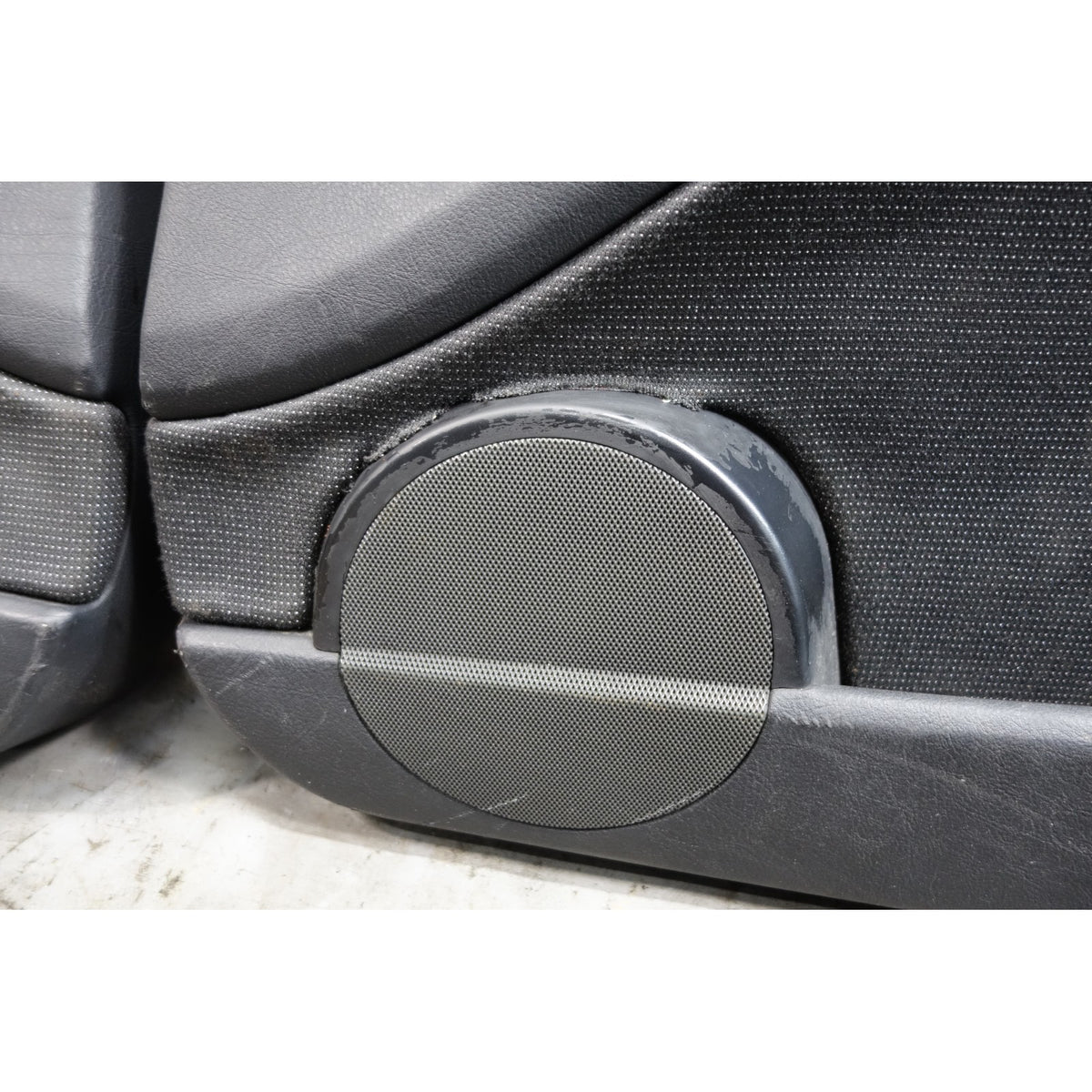 00-06 BMW E46 3-Series 2-Door Door Panel Card Pair Black Laser Cloth OEM *NOTE*