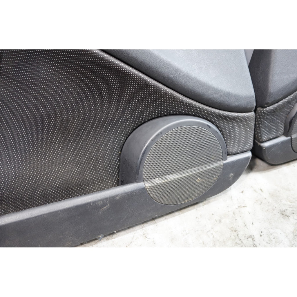 00-06 BMW E46 3-Series 2-Door Door Panel Card Pair Black Laser Cloth OEM *NOTE*