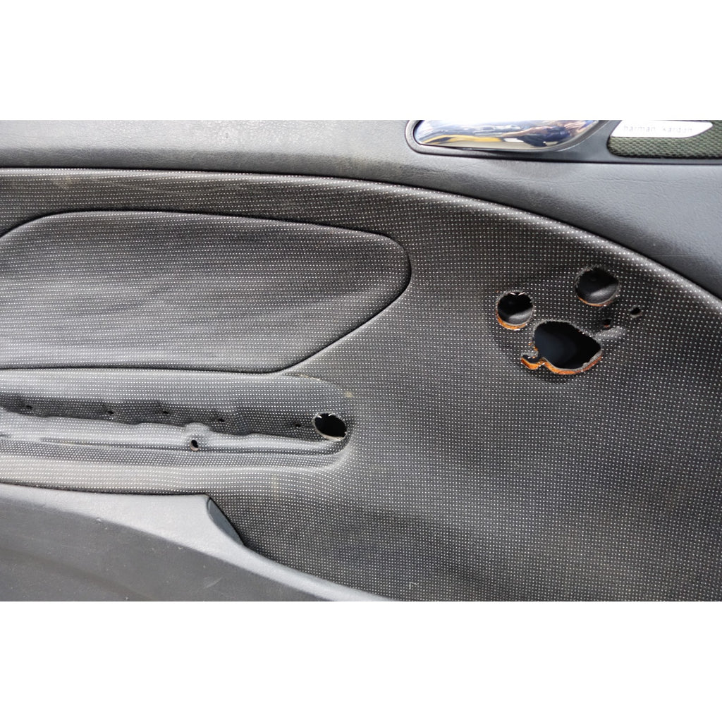 00-06 BMW E46 3-Series 2-Door Door Panel Card Pair Black Laser Cloth OEM *NOTE*