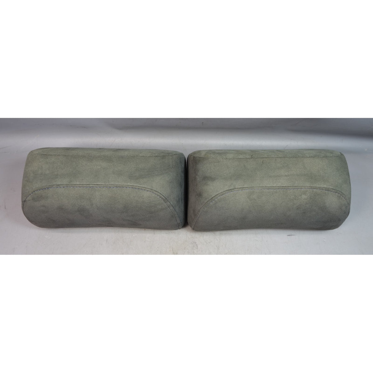00-06 BMW E46 3-Series Coupe Sedan Rear Seat Headrests Anthracite Alcantara OEM