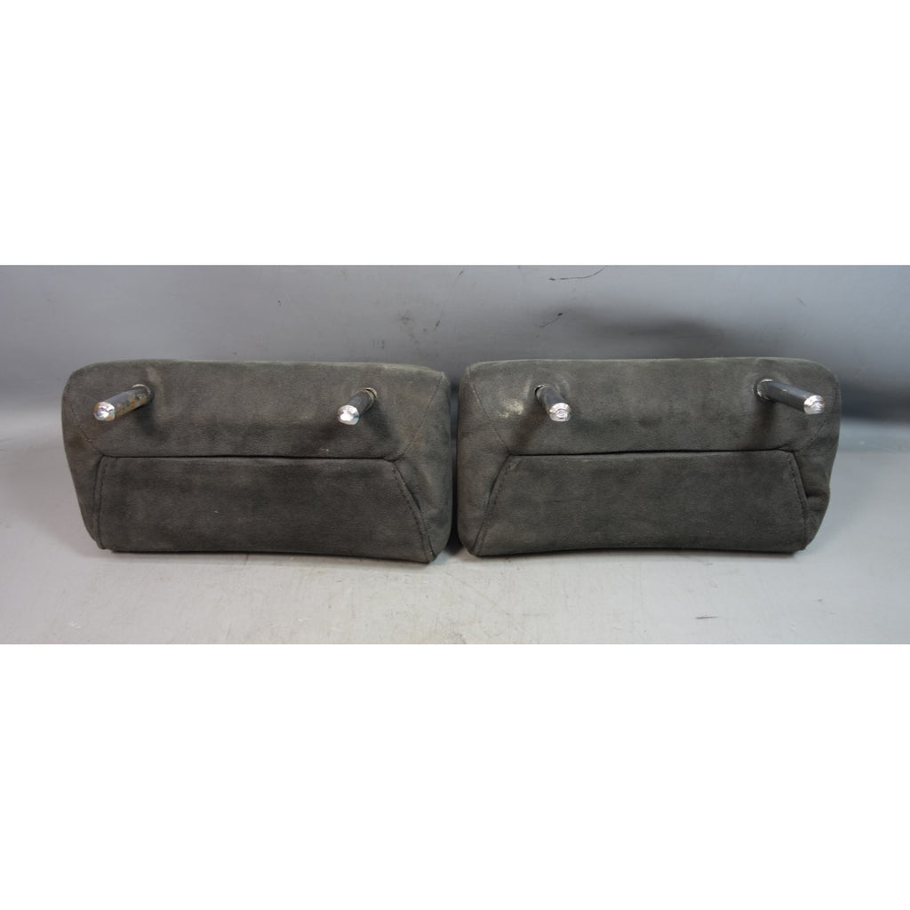 00-06 BMW E46 3-Series Coupe Sedan Rear Seat Headrests Anthracite Alcantara OEM