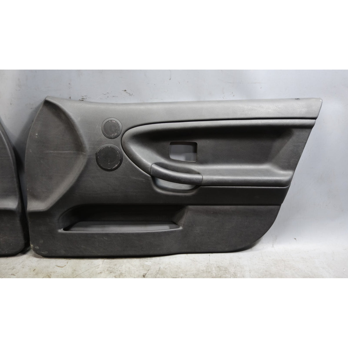 BMW E36 Sedan Front Interior Door Cards Panel Pair Black OEM 1992-1998 3-Series