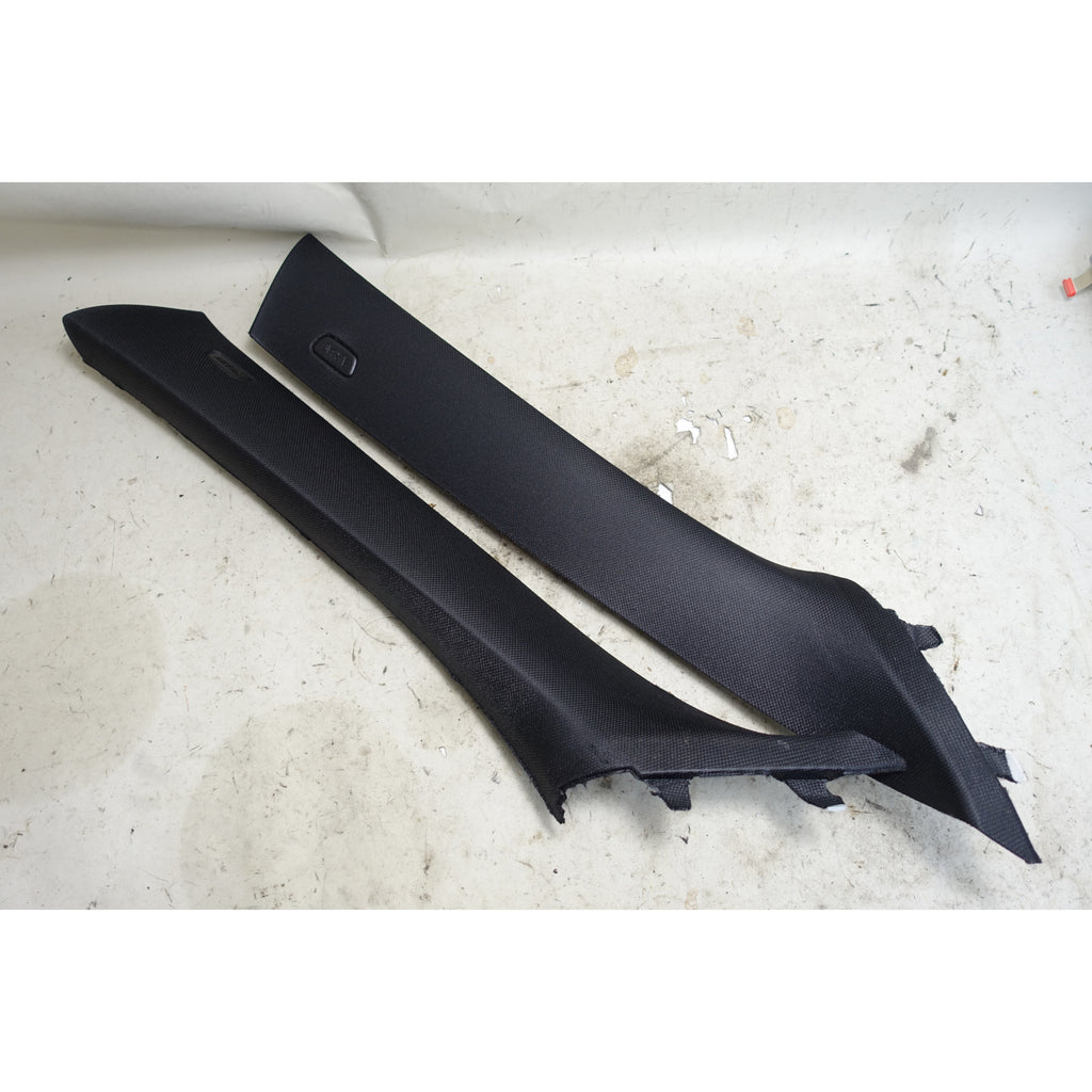 14-18 BMW F15 X5 F85 Front Windshield A- Pillar Column Trim Covers Black OEM
