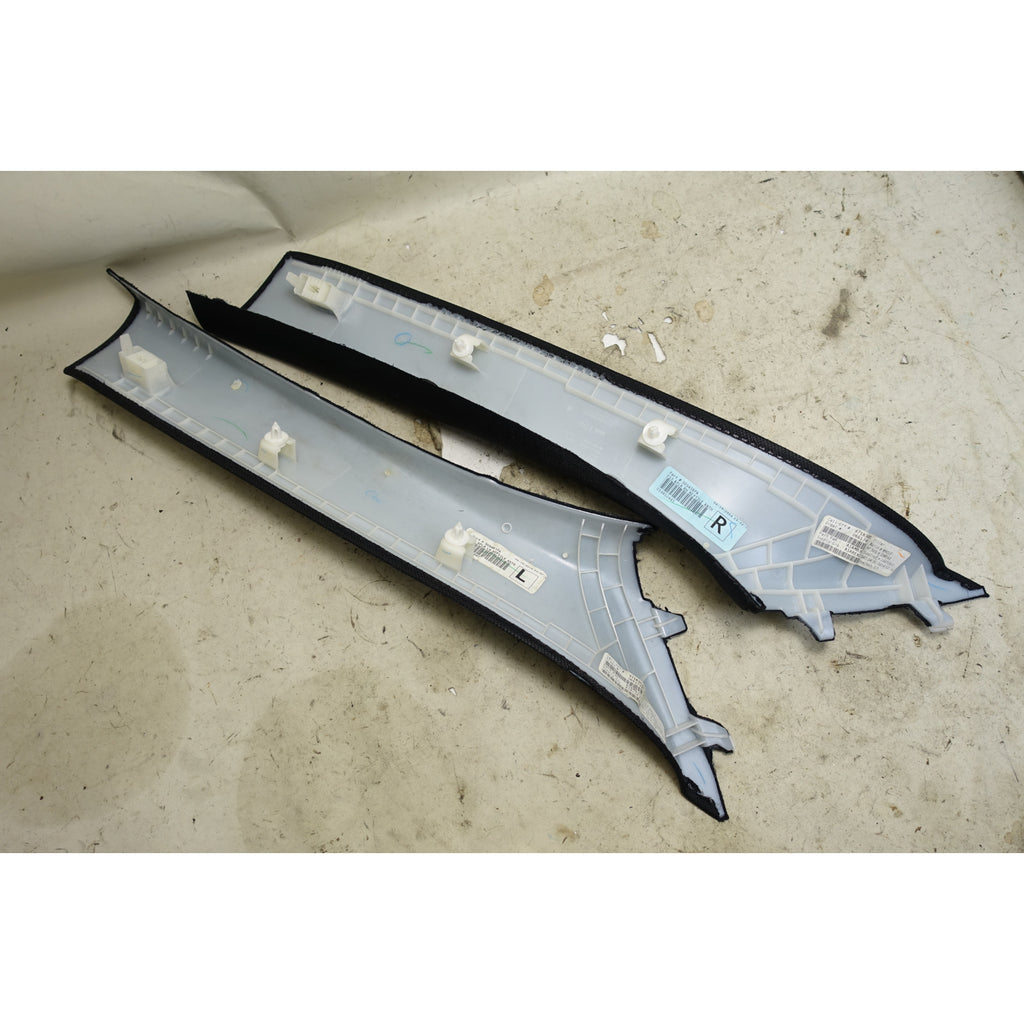 14-18 BMW F15 X5 F85 Front Windshield A- Pillar Column Trim Covers Black OEM