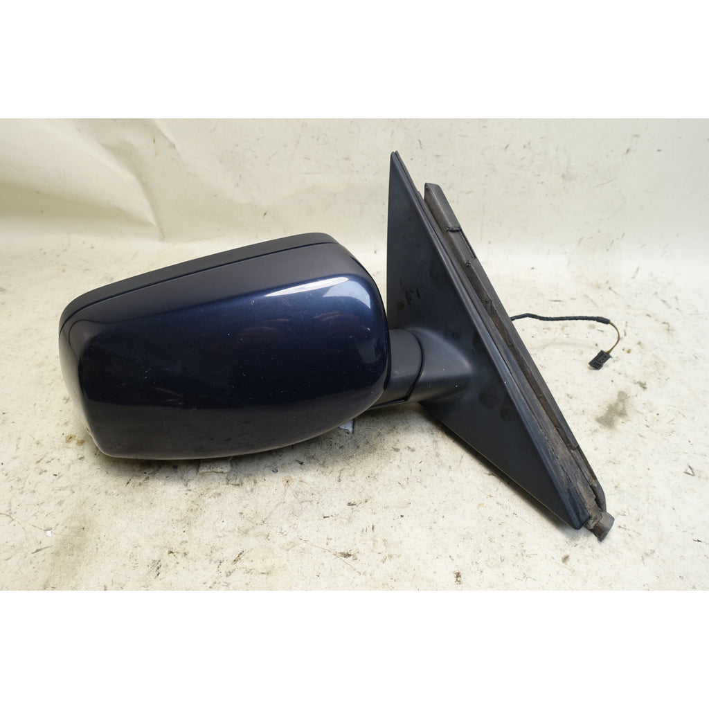 Damaged BMW E60 E61 Right Power Fold Side Mirror Monaco Blue OE 08-09 5-Series