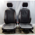12-15 BMW F30 3-Series F36 Front Sport Seat Pair Black Leather w/ Red Stitch OEM