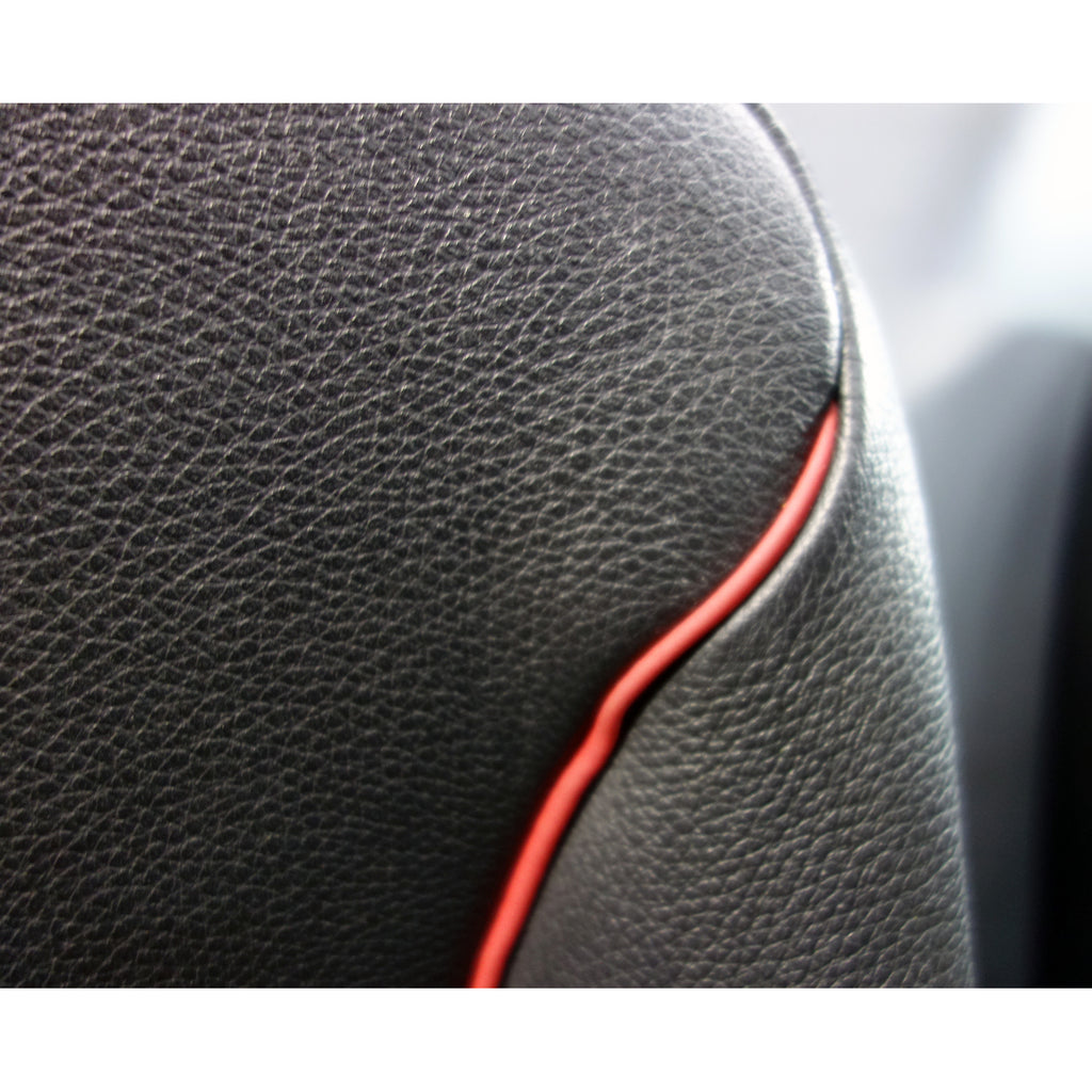 12-15 BMW F30 3-Series F36 Front Sport Seat Pair Black Leather w/ Red Stitch OEM
