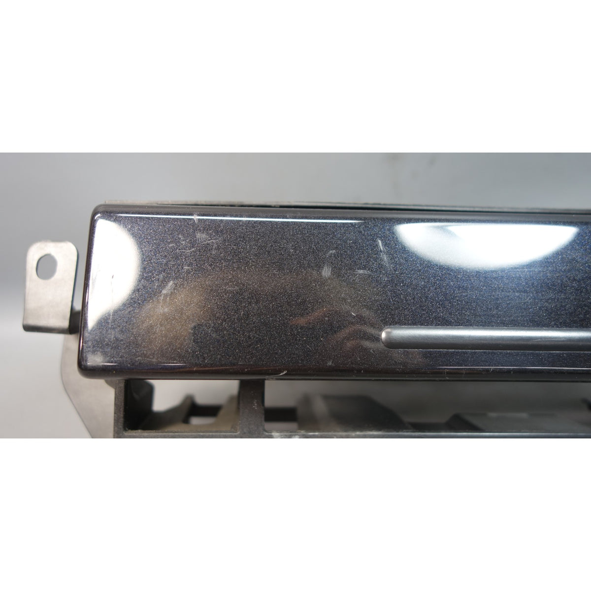 97-03 BMW 5-Series Radio Bracket Carrier w/ Piano Black Wood Trim Cover OEM