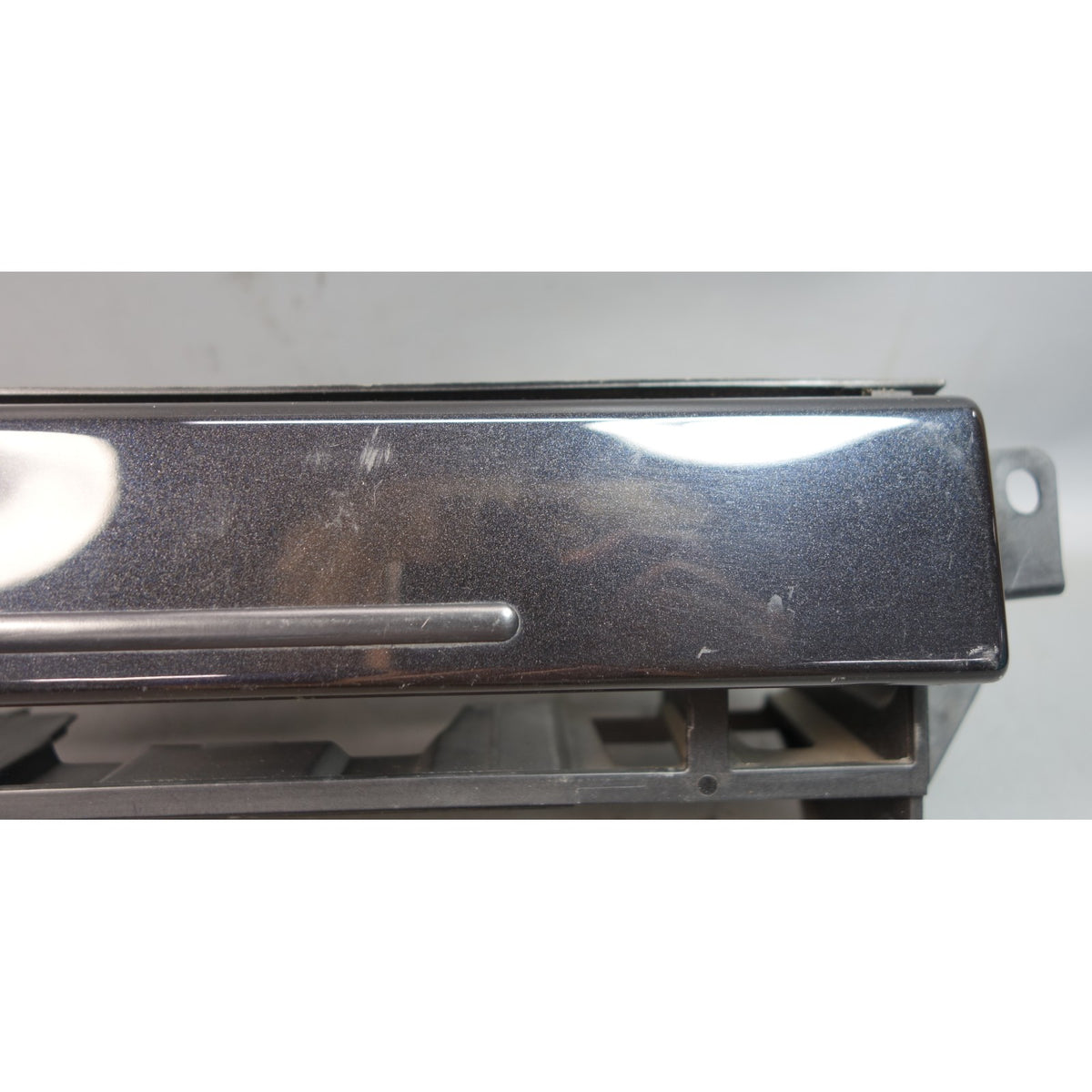97-03 BMW 5-Series Radio Bracket Carrier w/ Piano Black Wood Trim Cover OEM