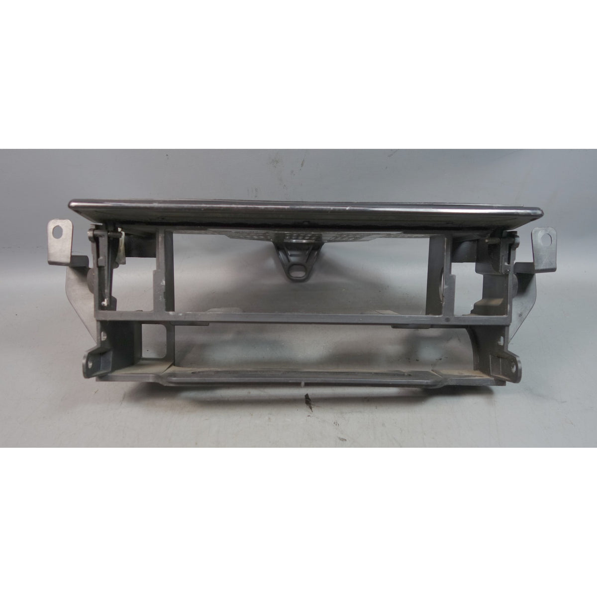 97-03 BMW 5-Series Radio Bracket Carrier w/ Piano Black Wood Trim Cover OEM