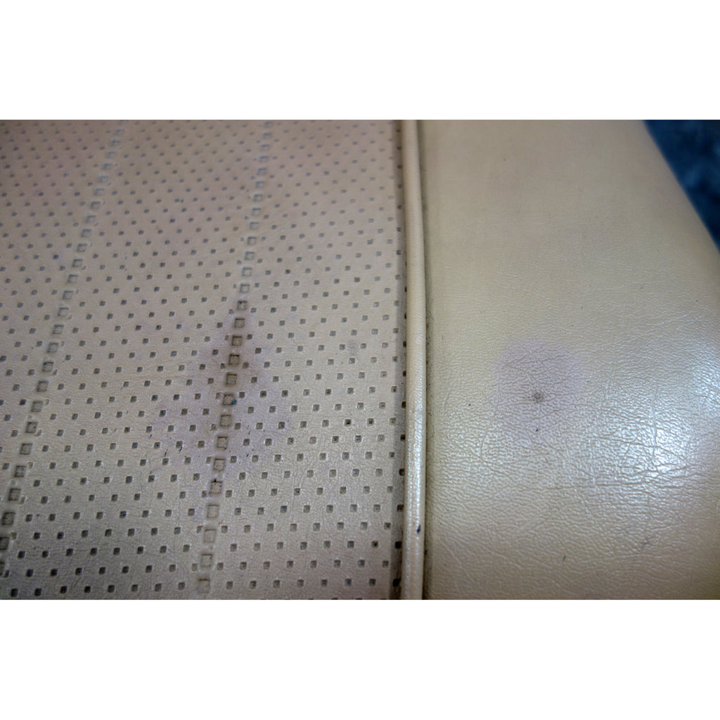 1967-1976 BMW 114 E10 2002 Coupe Front Seat Pair Reupholstered Beige Vinyl