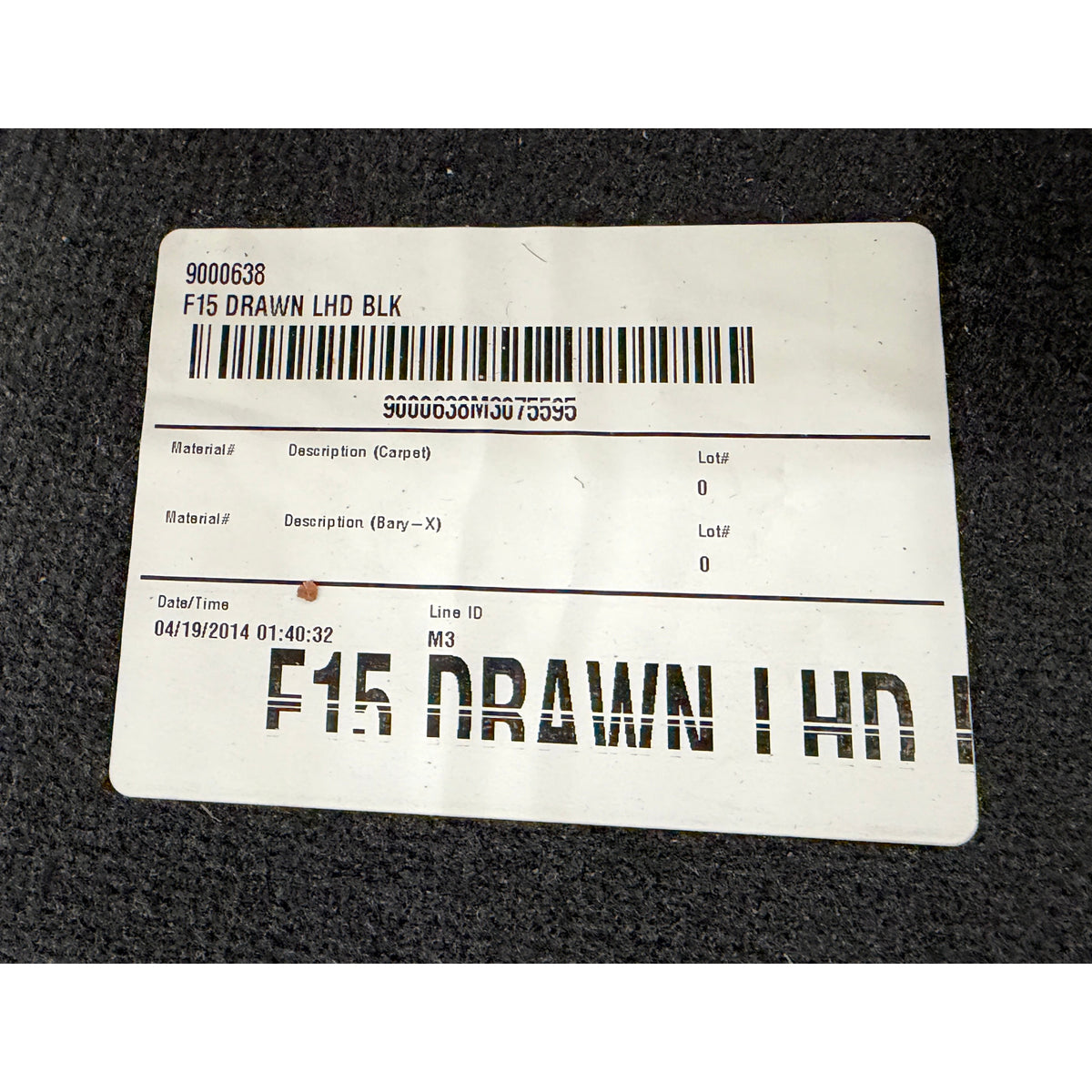 BMW F15 X5 Carpet Pair Floor Covering Set Anthracite Black M Sport OEM 2014-2018