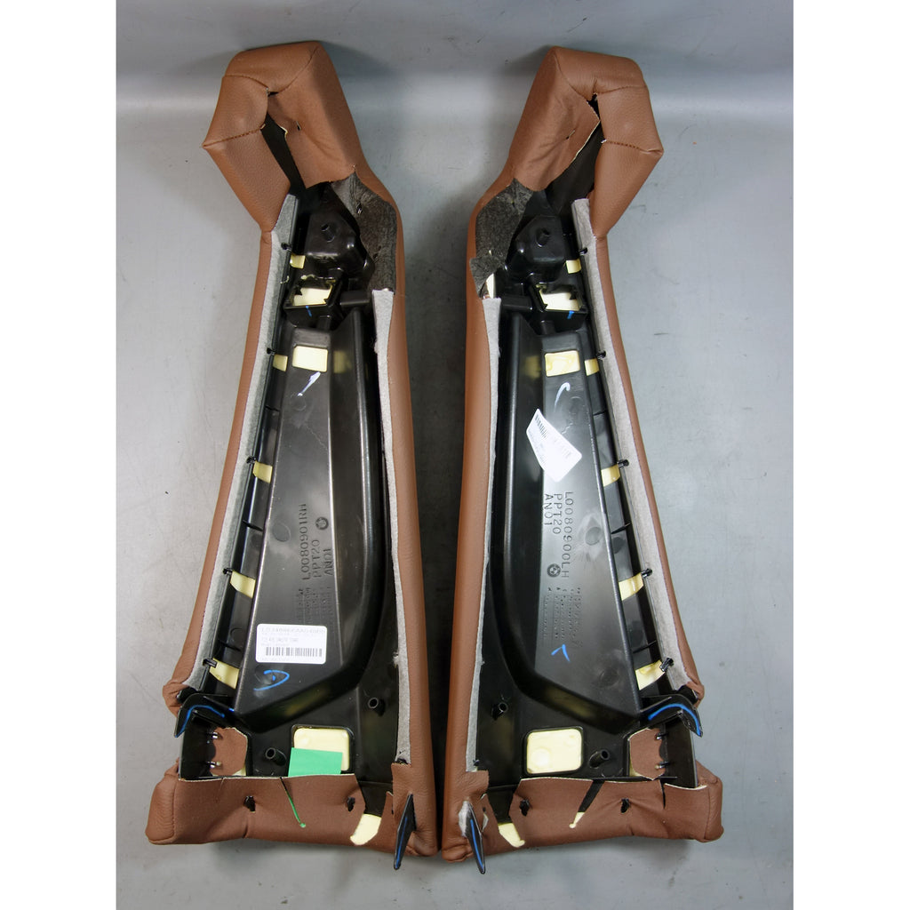 BMW F15 X5 Rear Seat Side Bolster Cushion Pair Terra Brown Leather LCB8 14-18