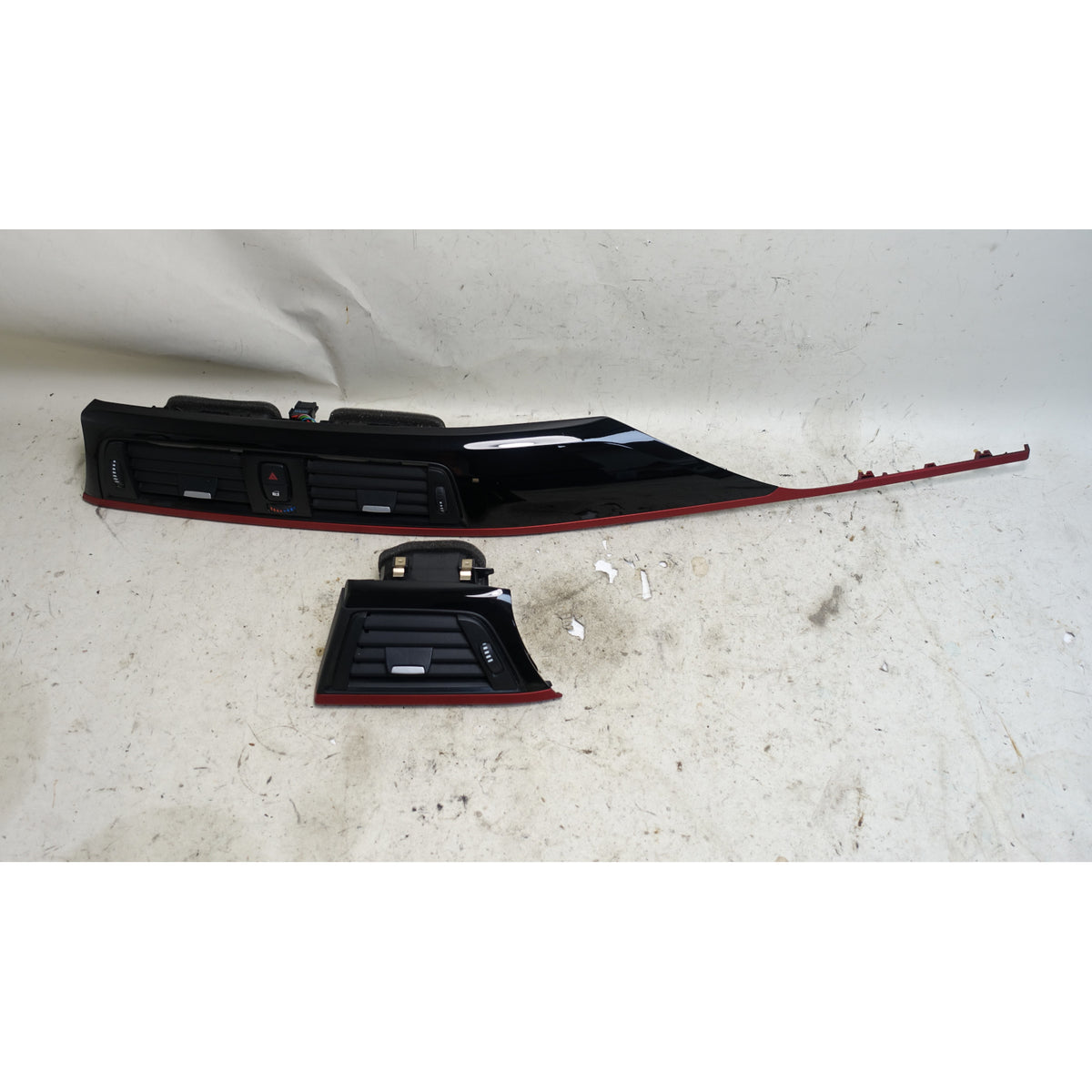 BMW F30 F31 F32 F36 Dash Trim Set Gloss Black Coral Red Sport Line OEM 12-19