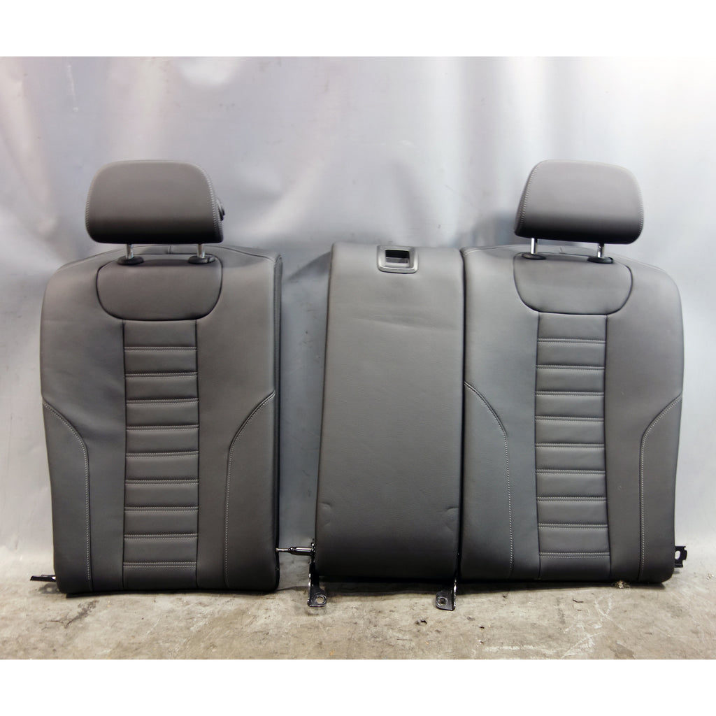 23-26 BMW M2 G87 OEM Rear Folding Seat Back Black Vernasca Leather Grey Stitch