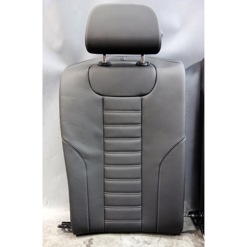 23-26 BMW M2 G87 OEM Rear Folding Seat Back Black Vernasca Leather Grey Stitch