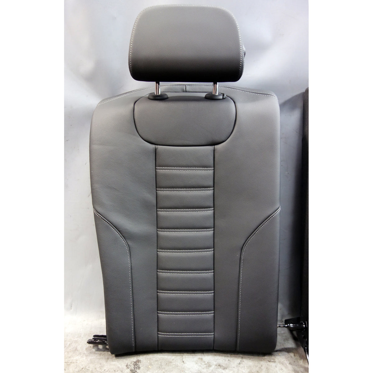 23-26 BMW M2 G87 OEM Rear Folding Seat Back Black Vernasca Leather Grey Stitch