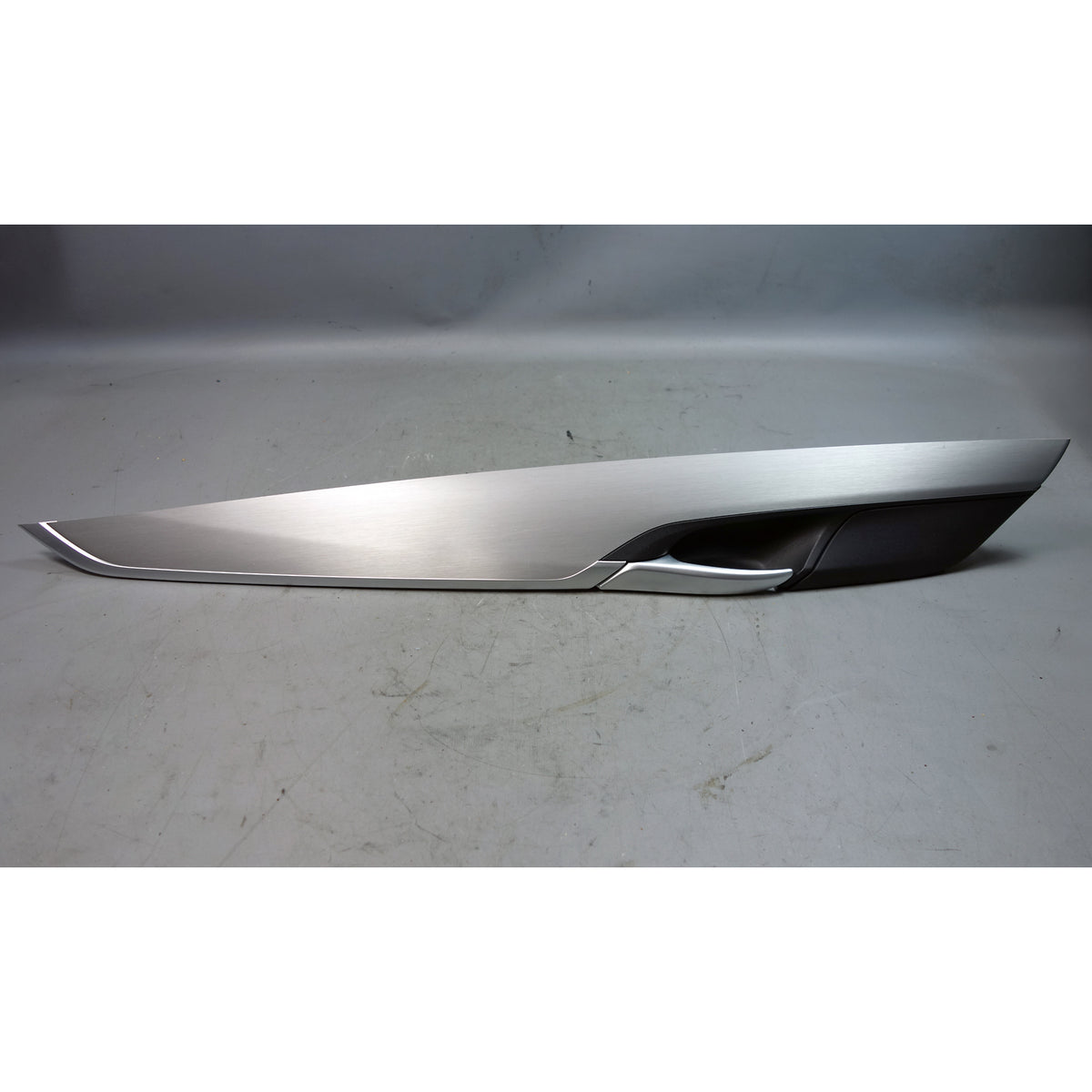 14-19 BMW F15 X5 Rear Door Panel Aluminum Finish Ground Trim W/ Door Handle OEM