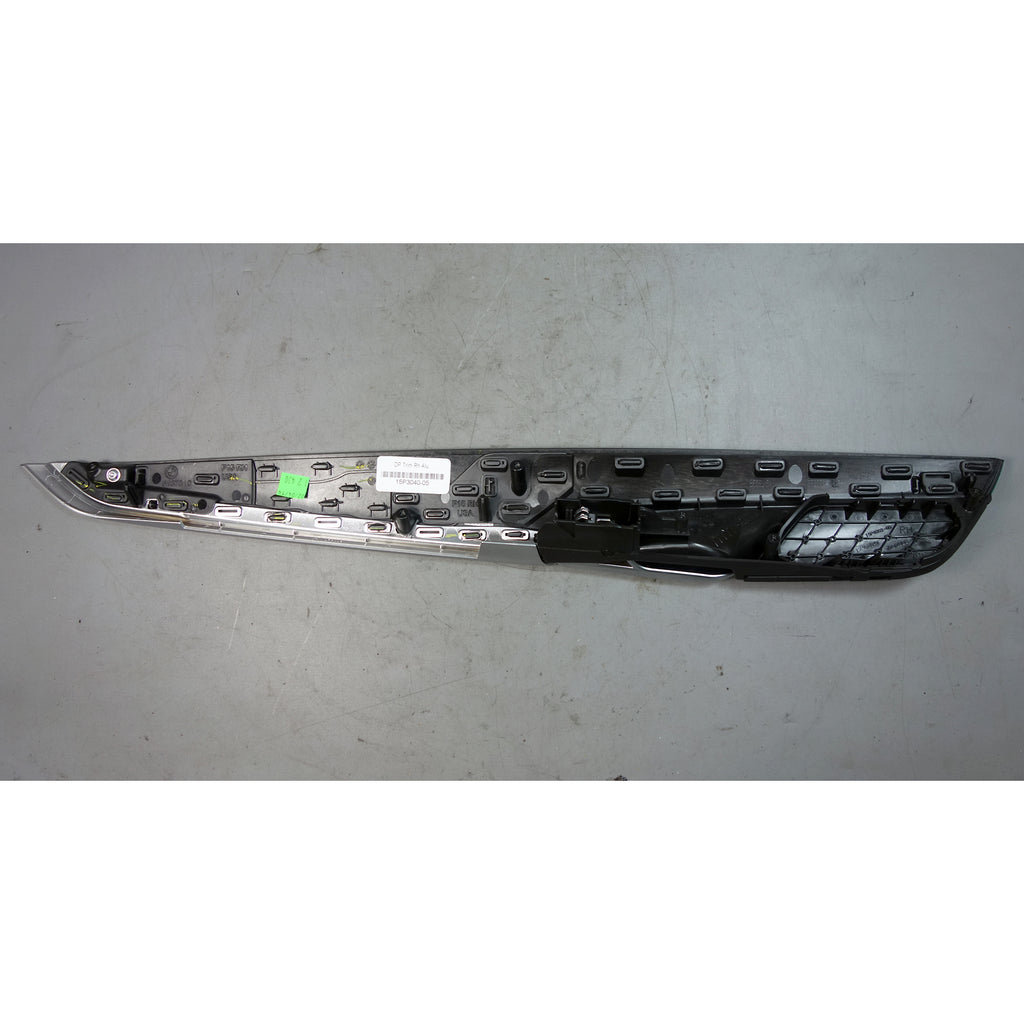14-19 BMW F15 X5 Rear Door Panel Aluminum Finish Ground Trim W/ Door Handle OEM