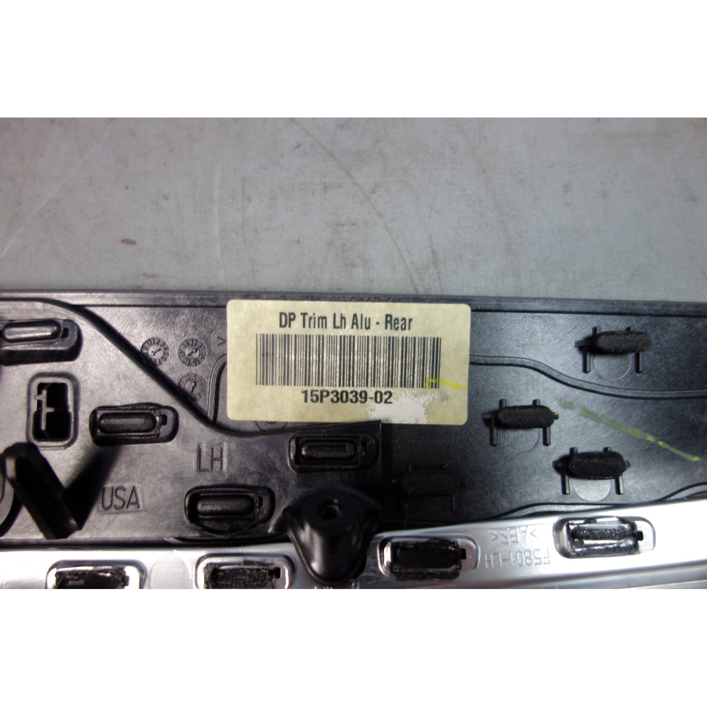 14-19 BMW F15 X5 Rear Door Panel Aluminum Finish Ground Trim W/ Door Handle OEM