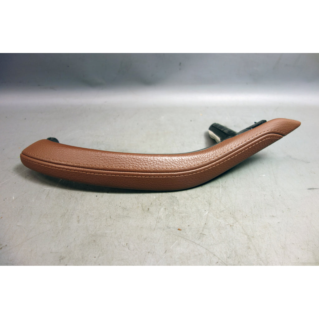 BMW X5 F15 X6 F16 OEM Rear Door Pull Grab Handle Pair Terra Brown Leather 14-19