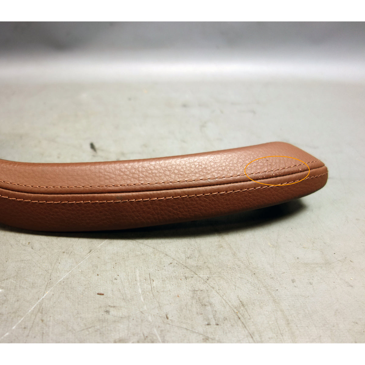 BMW X5 F15 X6 F16 OEM Rear Door Pull Grab Handle Pair Terra Brown Leather 14-19