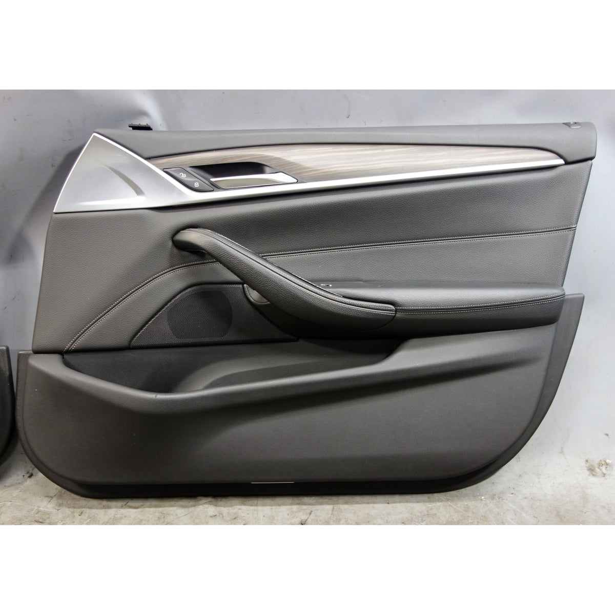 2017-2020 BMW 5-Series G30 OEM Front Door Panel Pair LH RH Black Dakota Leather