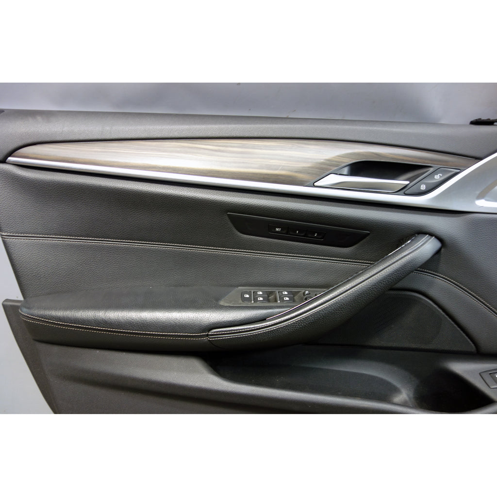2017-2020 BMW 5-Series G30 OEM Front Door Panel Pair LH RH Black Dakota Leather