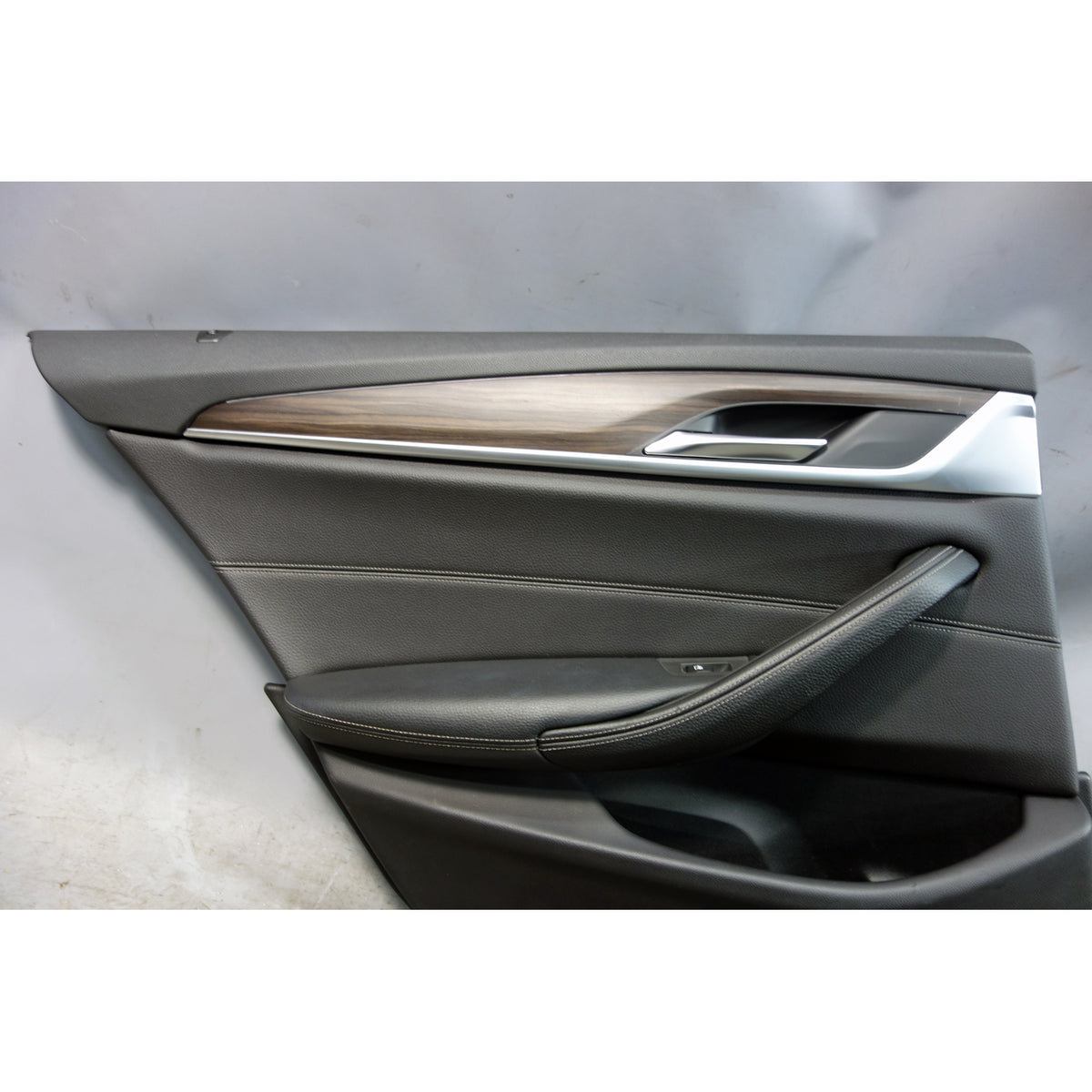 17-20 BMW G30 5-Series S Rear Interior Door Trim Panel Pair Black Leather OEM