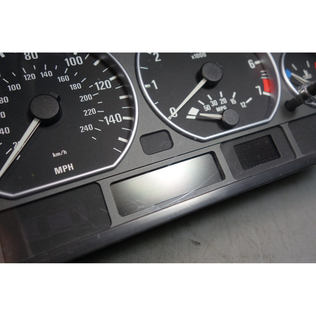 BMW E46 325i 330i M54 OEM Instrument Cluster Speedometer Chrome Auto SMG 01-05