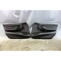 12-19 BMW F30 3-Series Front Interior Door Panels Black Leather Red Accent OEM