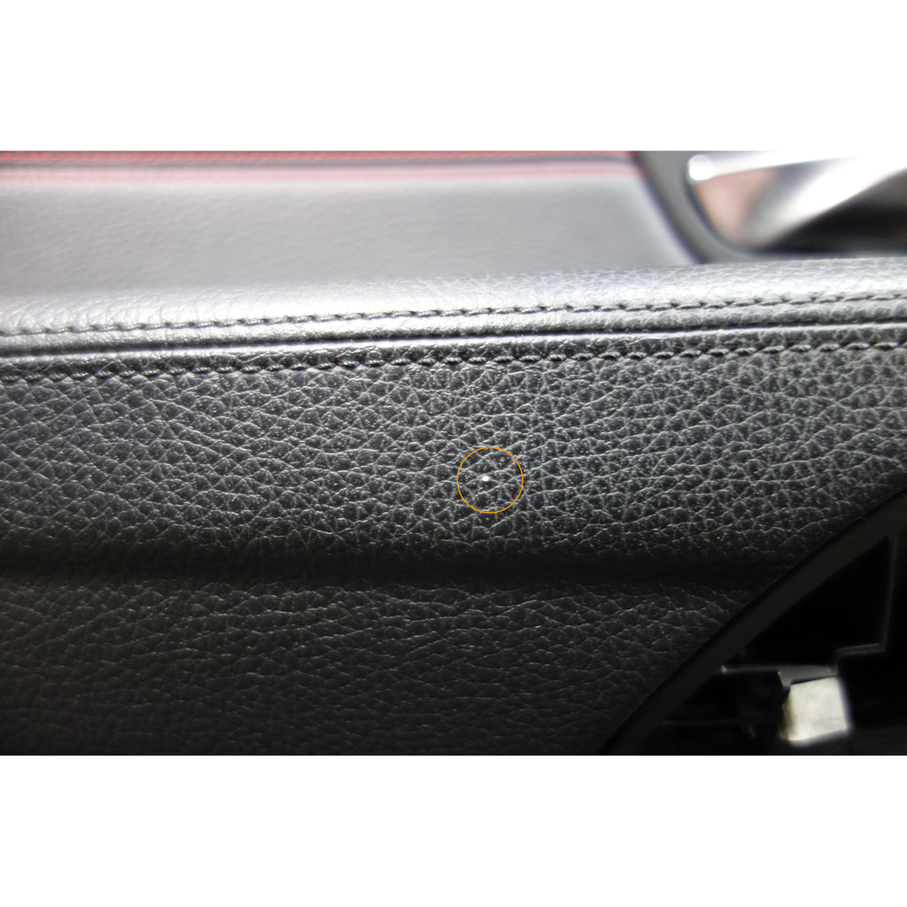 12-19 BMW F30 3-Series Front Interior Door Panels Black Leather Red Accent OEM