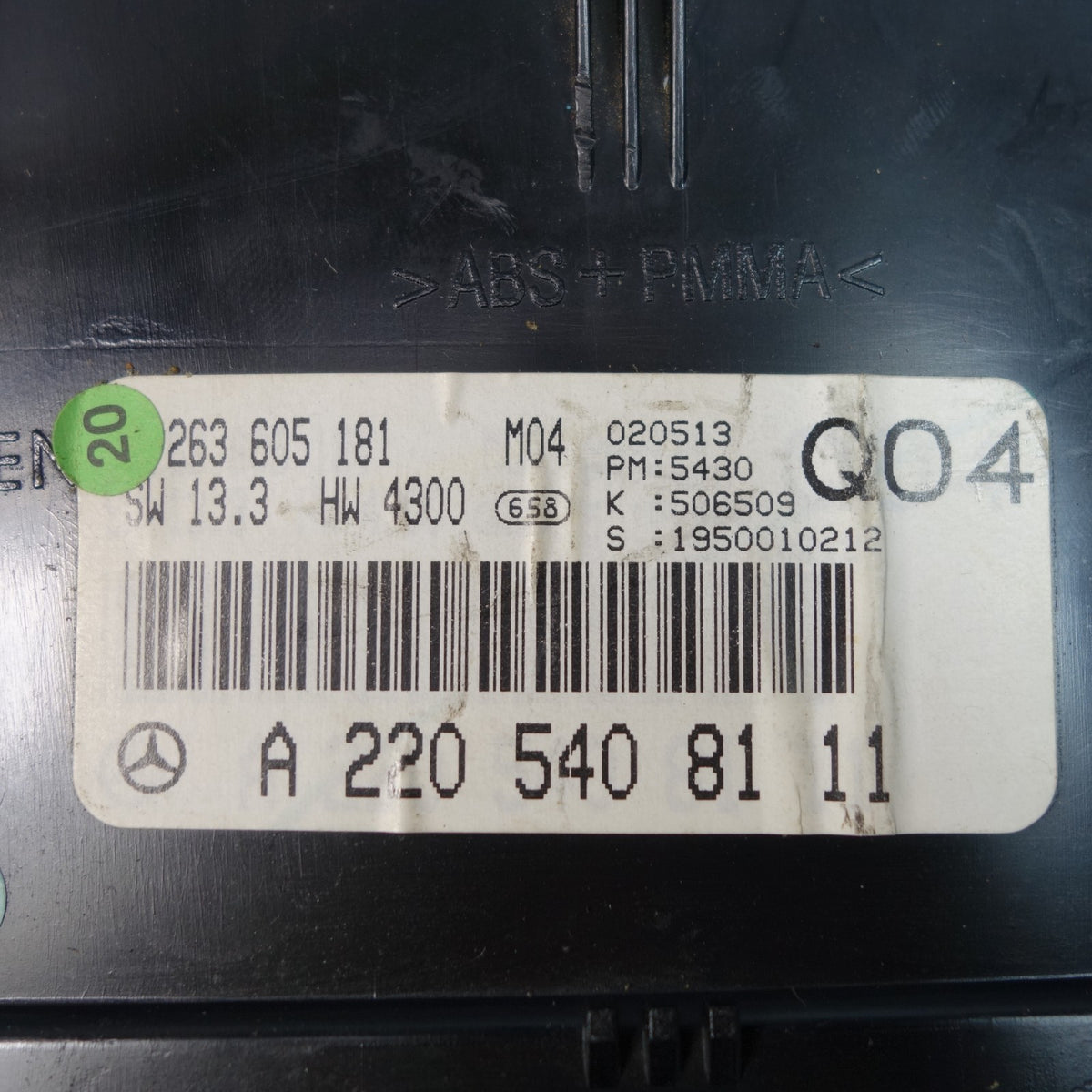 Mercedes-Benz CL500 W215 Instrument Cluster Speedometer A2205408111 *For Parts*