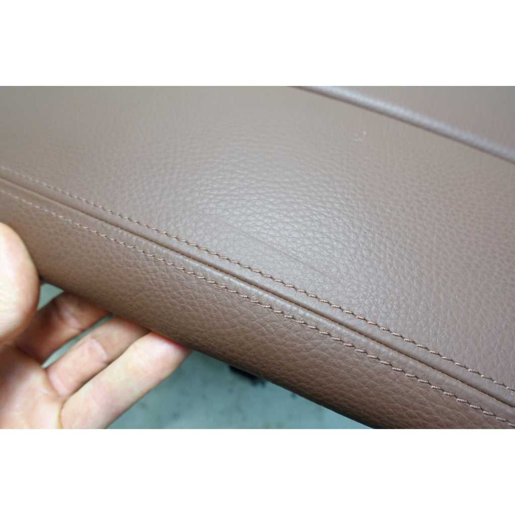 BMW F15 X5 F16 X6 Front Center Console Armrest Terra Brown Leather OEM 2014-2016